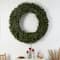 5ft. Clear LED Lights Flocked Artificial Christmas Wreath With Pinecones